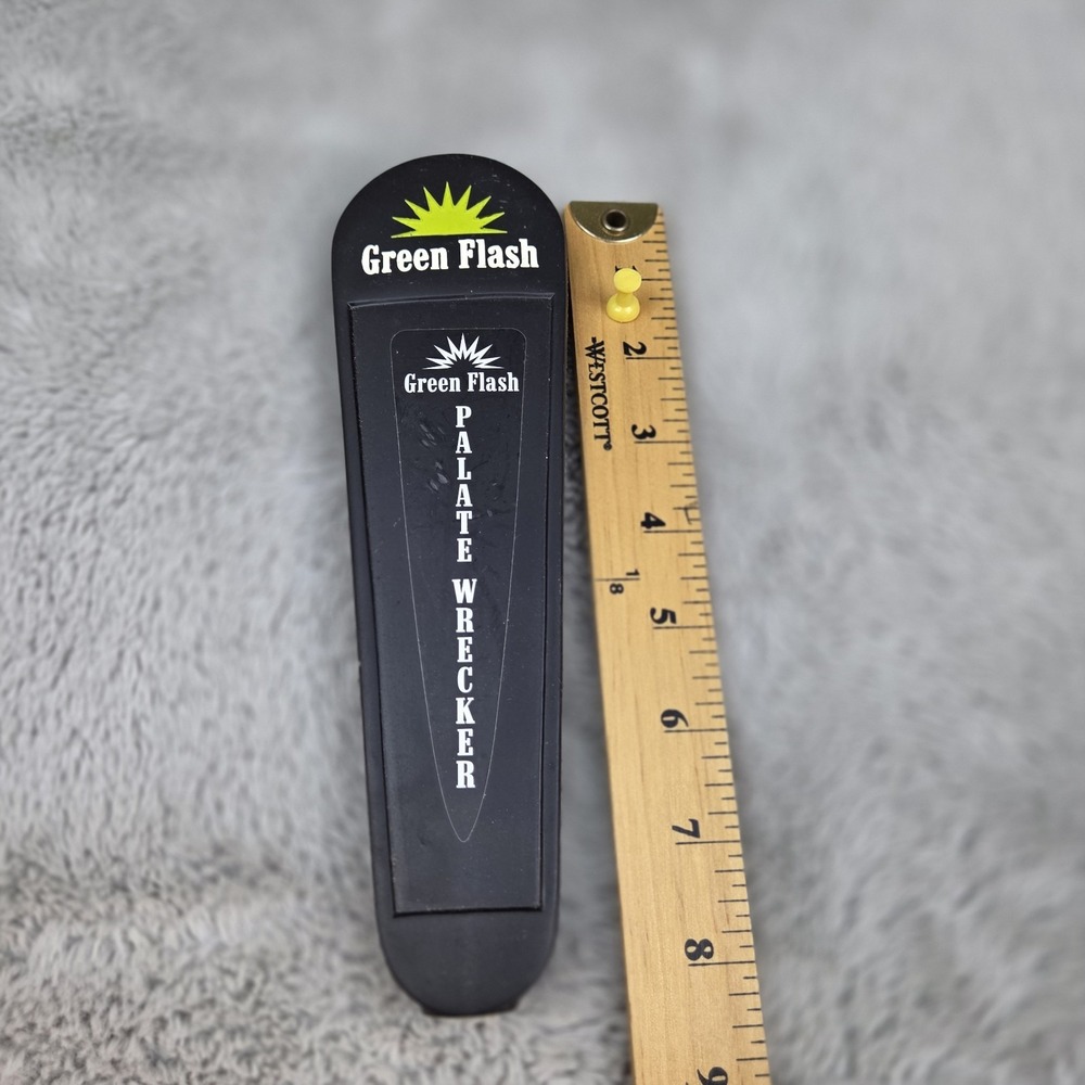 Green Flash Palate Wrecker Tap Handle OS Beer Brewery Barware Black Green